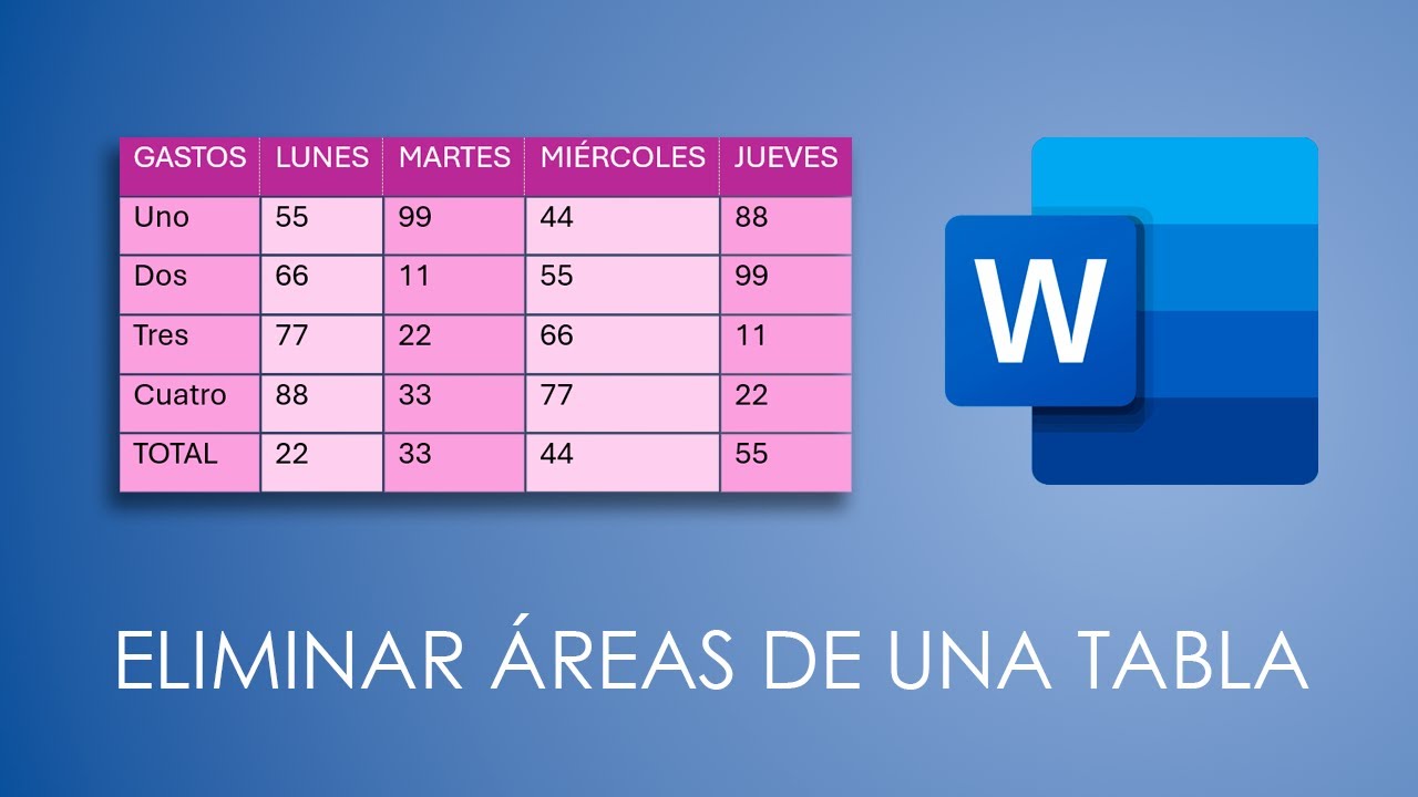 Cómo ELIMINAR partes de una tabla en Word