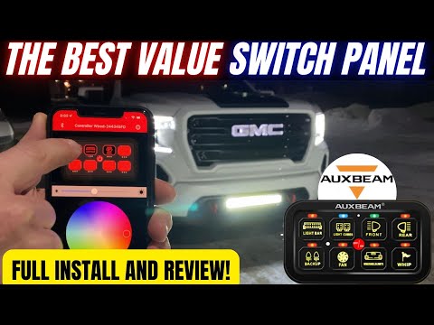 New Switch Panel AUXBEAM AR-800 RGB Multifunction Bluetooth LED Install and Review.