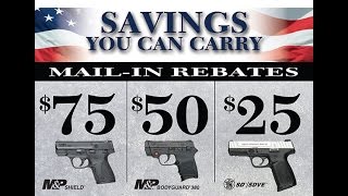 Smith Wesson REBATE Shield Bodyguard SDVE Spring 2017