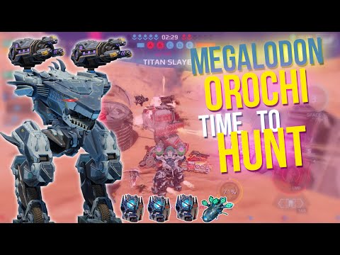 [WR] Megalodon Orochi hunts with Puncher got 3 times Titan Slayer │ War Robots Gameplay