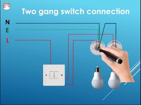 Two Gang Switch diagram-How to connect it-Electrical house wiring of 2 gang switch