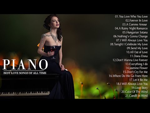 The Most Beautiful Piano Melodies:  Top 100 Legendary Piano Instrumental Love Songs Of All Time