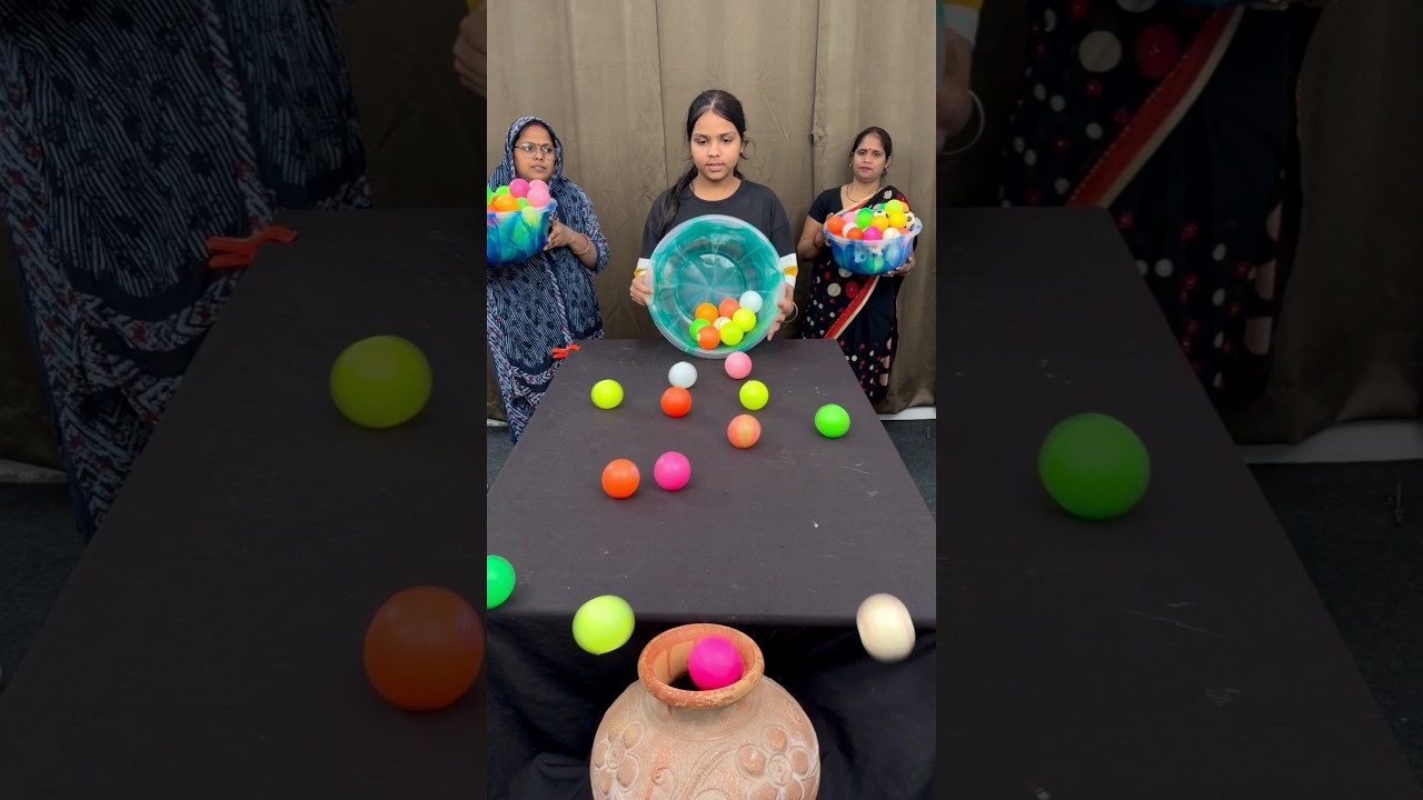 Mallti colour ball roll in matka Challenge #shorts