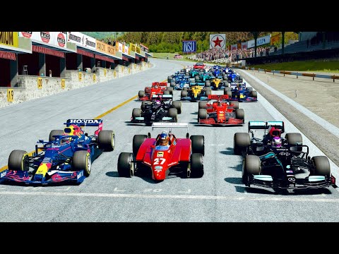 Ferrari F1 1982 vs F1 2021 Cars at Spa