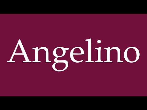 How to Pronounce ''Angelino'' Correctly in German