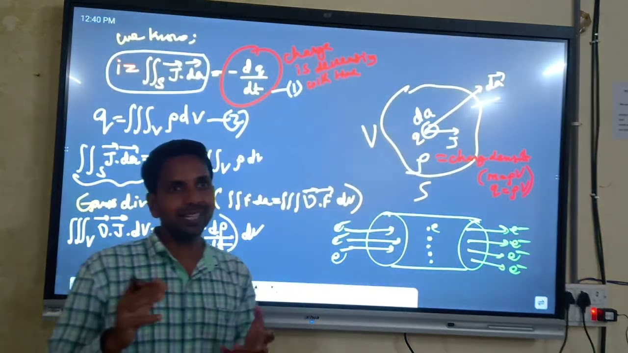 Non study current and equation of continuity