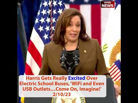 Harris on Electric Buses: 'Wi-Fi and Even USB Outlets ... Come On, Imagine' (February 9, 2023)