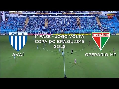 Gols - Avaí-SC 3 x 1 Operário-MT - Copa do Brasil - 14/04/2015