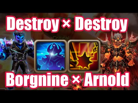 Hyper Destroy Combo Borgnine × Arnold Debut, This destruction is too dangerous🤗🤗🤗【Summoners War RTA】