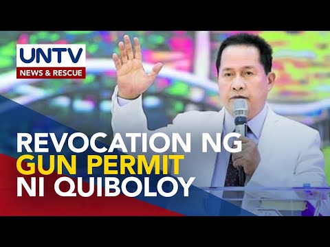 Rekomendasyon ng FEO na kanselahin ang gun permit ni Quiboloy, posibleng desisyunan ngayong linggo
