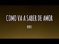 Beret - ¿Cómo va a saber de amor? (lLetra/Lyrics)