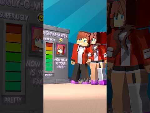 JJ and Mikey - UGLY METER (MAIZEN Minecraft Animation Meme) #memes #shorts #minecraft
