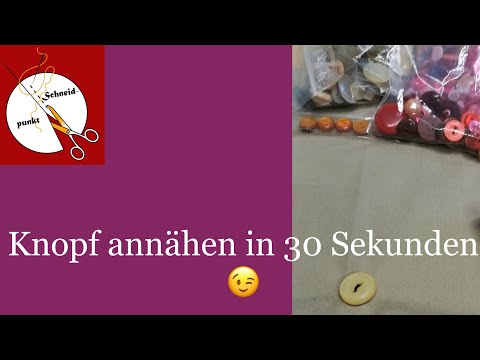 Sew on a button in 30 seconds