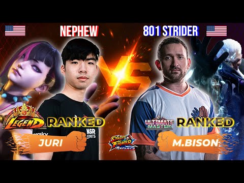 SF6 ✊ NEPHEW (Juri) vs 801 Strider (M.Bison) ✊ High Level Gameplay