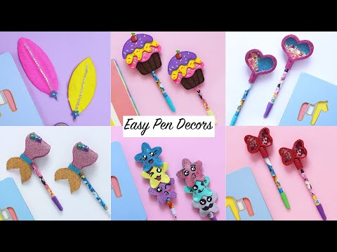6 Easy DIY Pen & Pencil Decorations | Back to School Supplies | Craft Compilation
