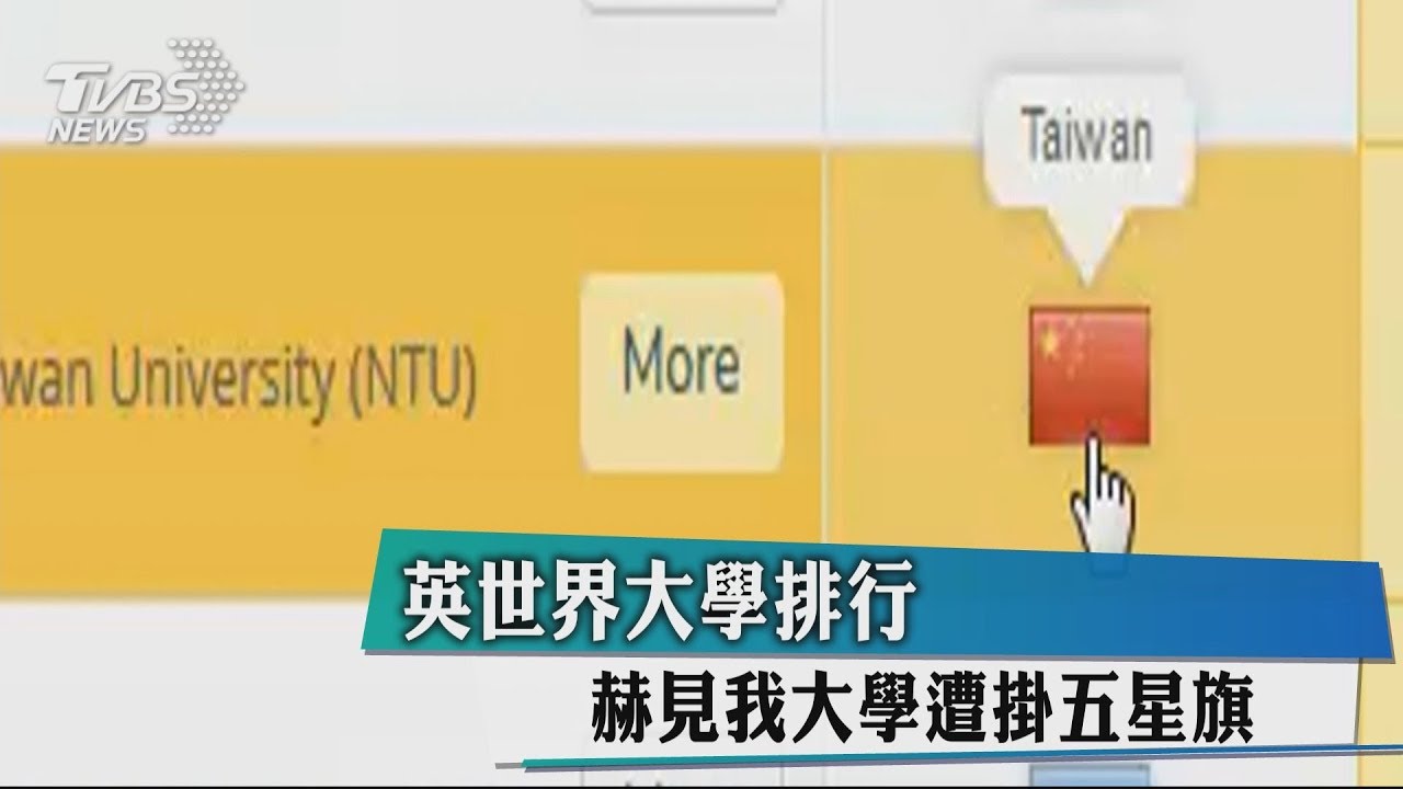 英世界大學排行 赫見我大學遭掛五星旗
