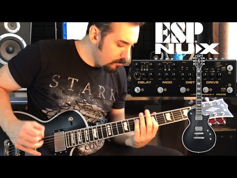 ESP E-II Eclipse BB & NUX Cerberus - Riffs & Sound Test (Room)