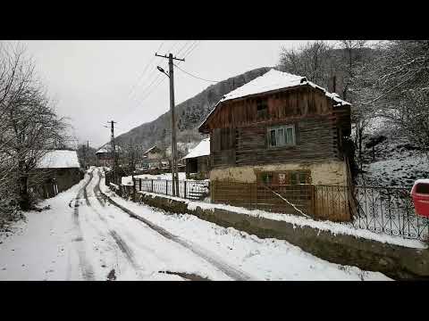 Iarna în satul Runcu Mare. VIDEO SCURT
