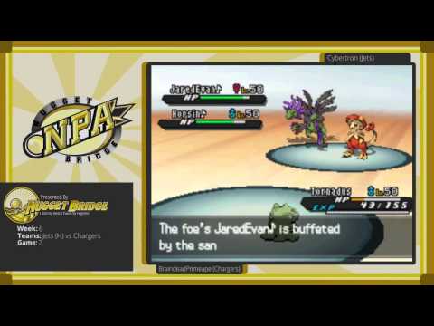 NPA Season 2 Week 6 - BraindeadPrimeape (Sunyshore Chargers) vs Cybertron (Mistralton Jets) Game 2
