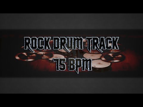 Slow Rock Drum Track 75 BPM (HQ,HD)