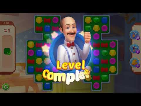 Homescapes Level 848 With No Boosters - Bonus Scene With Austin