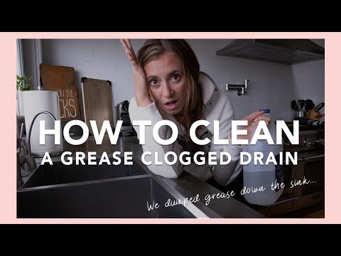 HOW TO CLEAN A CLOGGED DRAIN | Opps, I Poured Grease Down My Drain????