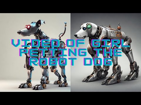 Video of Girl Petting the Robot Dog - Digital Muneeb