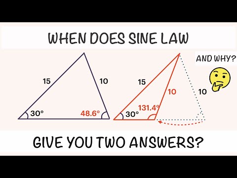 Do you know when to take two answers from the sine law?