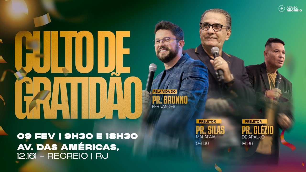 Culto de Ação de Graças | Aniversário do Pr Brunno Fernandes - Pr. Silas Malafaia | 09/02/25