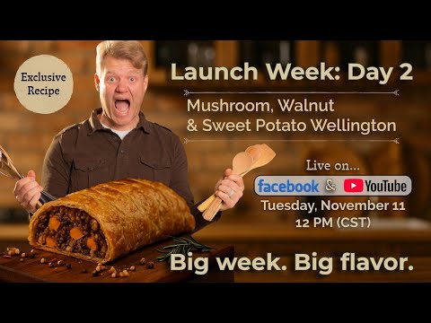 Launch Week DAY 2: The ULTIMATE Vegan Holiday Wellington (Mushroom, Walnut & Sweet Potato)