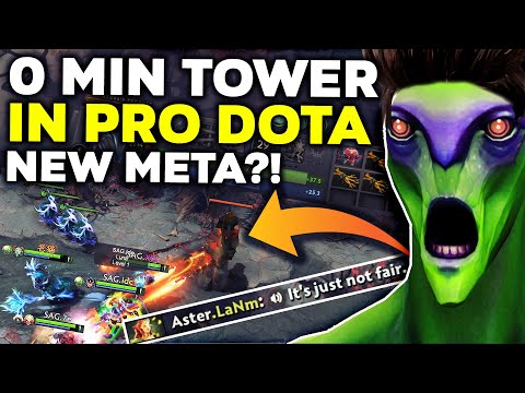 0 min tower taken FIRST TIME in PRO Dota 2 History - NEW Meta Strategy in 7.29