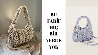 MİU MİU MARKA ÇANTA YAPIYORUZ (PART 1) TIĞ İŞİ ÖRGÜ ÇANTA #crochet