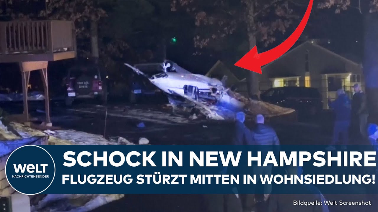 USA: Kleinflugzeug stürzt in Wohngebiet von New Hampshire – Pilot verletzt, FAA startet Untersuchung