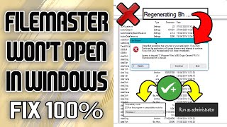 HOW TO FIX FILEMASTER WON