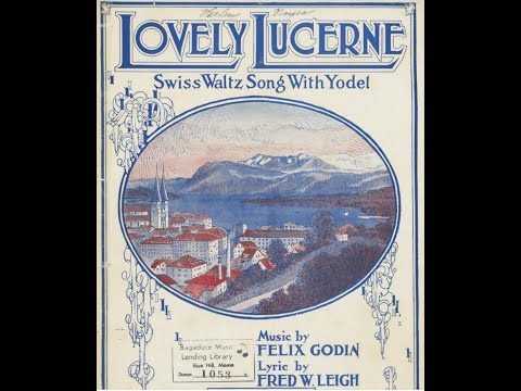 Willie Eckstein Trio "Lovely Lucerne" (1922) Felix Godin song = Canada ragtime piano player