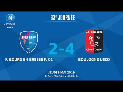 J33 : F. Bourg en Bresse Péronnas 01 - US Boulogne CO (2-4), le résumé I National FFF 2018-2019