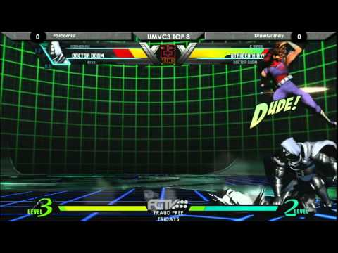 FGTVLive UMvC3 (4/20/12) Fraud-Free Fridays - DrewGrimey Vs. Falcomist