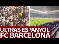 FIESTA FC BARCELONA y ULTRAS ESPANYOL saltando al ESTADIO: PERSECUCIÓN | AS