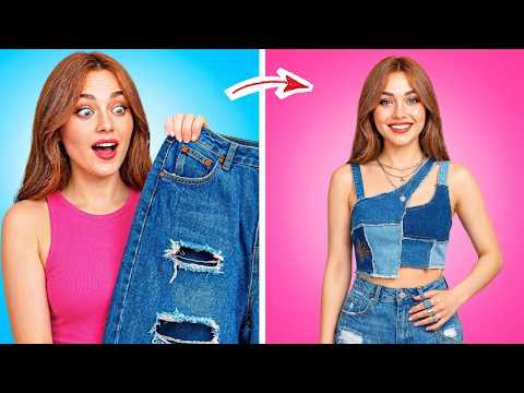 OLD CLOTHES into TRENDY OUTFITS?! 👗✨ Viral Fashion DIY Hacks You Need