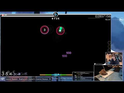 [Live] RyuK | Suzuyu - Euphorium [toybot's Insane] 1st +HDDT FC 99.07% {#1 491pp FC} - osu!