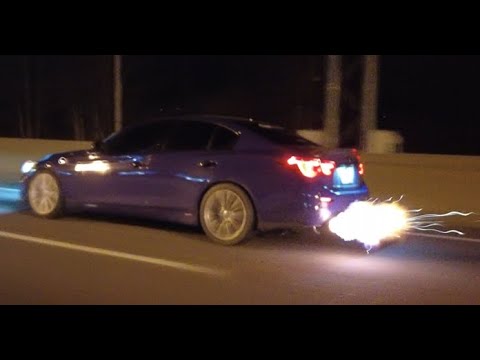 TUNED Q50 3.7 TOMEI EXHAUST FLAME MAP LOUD POP/CRACKLES
