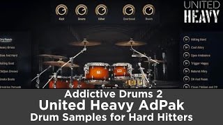 Video thumbnail for Addictive Drums 2: United Heavy Adpak - an alternative for SSD4 by Mike Luke