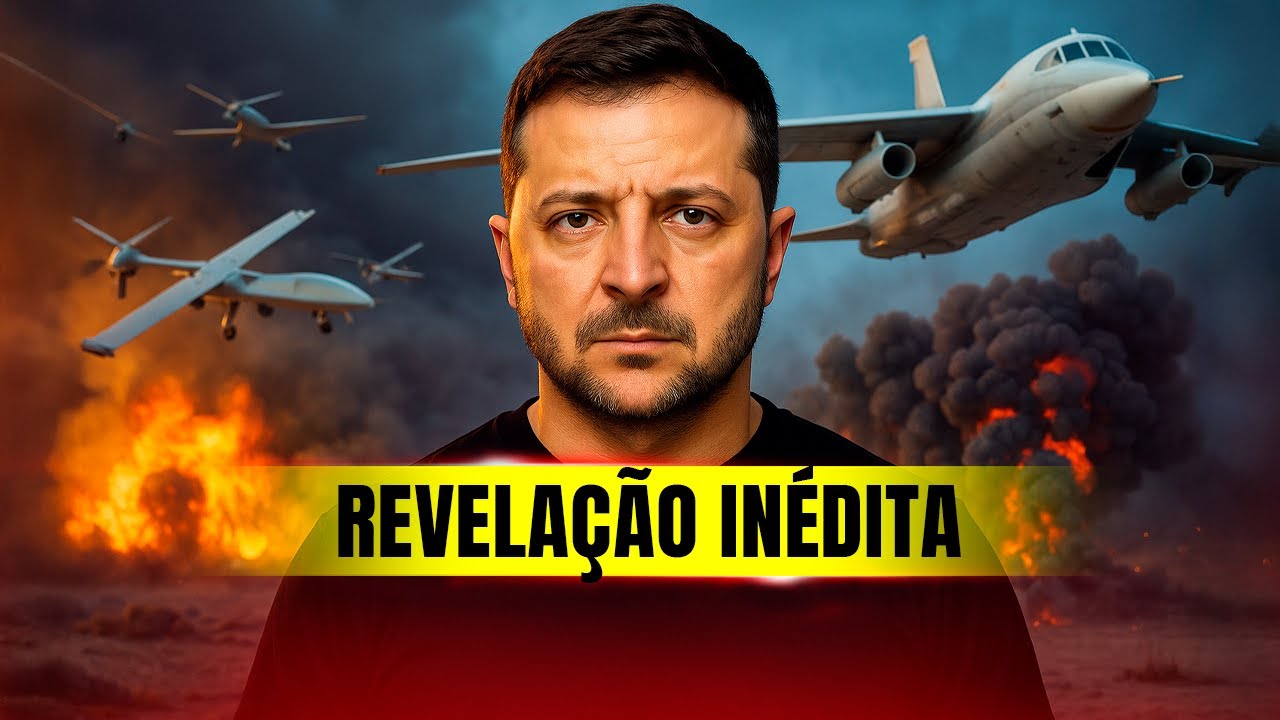 INÉDITO: Zelenskyy expõe operação secreta que arrasou aviões russos com drones baratos