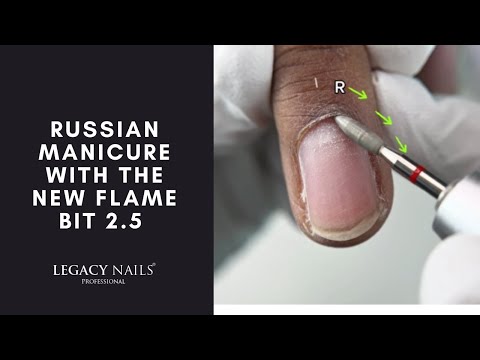 Start with a Russian manicure using the new Flame Bit 😁│ LEGACY NAILS