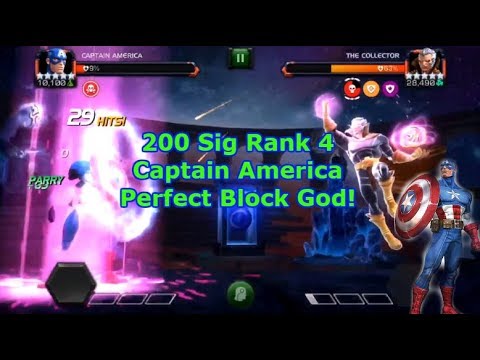 5 Star Rank 4 200 Signature Ability Captain America Has Insane Perfect Block! | MCOC