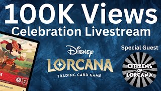 100K Views GIVEAWAY PARTY! Lorcana Giveways, Trivia, and Multiplayer Game with Citizens of Lorcana!