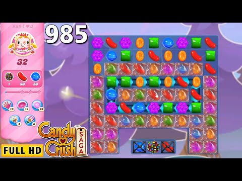 Candy Crush Saga Level-985 [NO BOOSTER] FULL HD Game Play