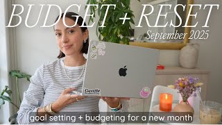SEPTEMBER RESET 💸✅ How I budget + prep for a new month ($2,300 budget, saving & investing, goals)