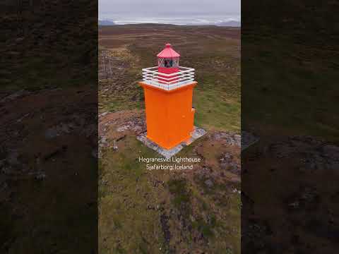 Hegranesviti Lighthouse, Sjafarborg, Iceland #lighthouse #chill #drone #hegranesviti #travel