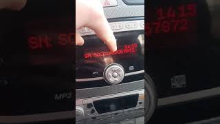 Code for Sony radio, Ford Focus MK2